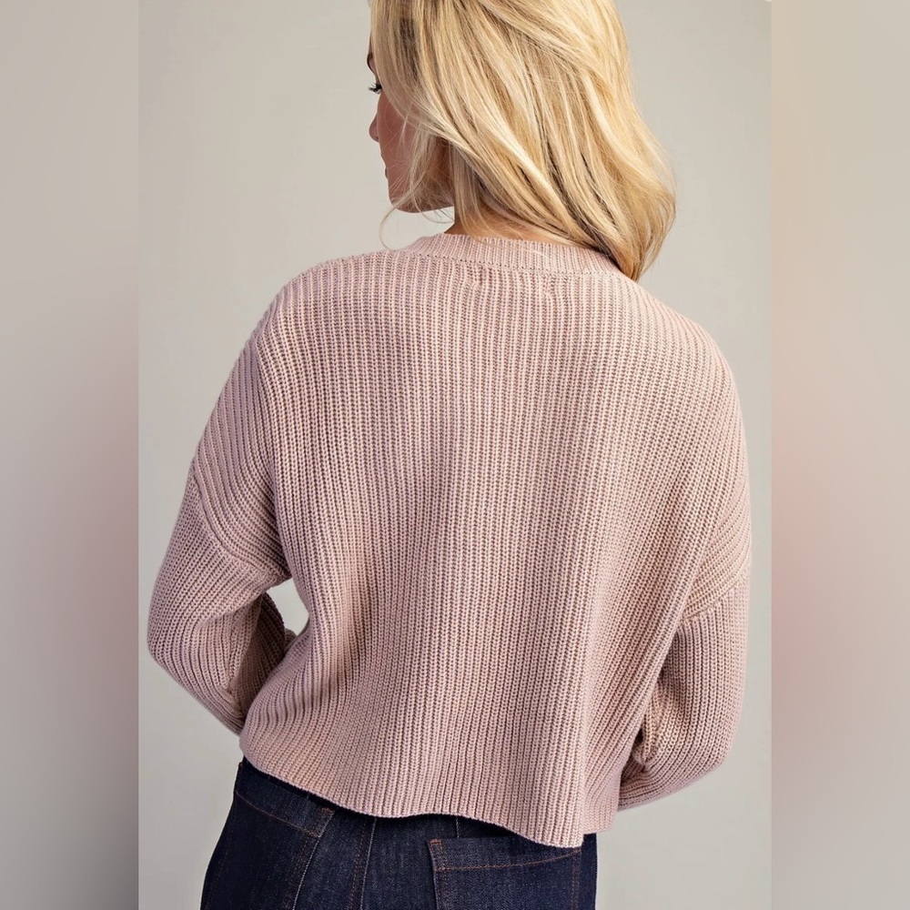 New nwt rose Eesome pocket sweater so pretty sz S M L - Picture 3 of 3